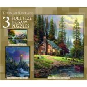   Kinkade 3 in 1 Cottage with Row Boat Jigsaw Puzzle 500pc Toys & Games