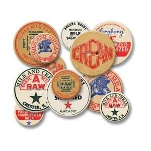   Chipboard Buttons 12/Pkg   Milk Caps Arts, Crafts & Sewing