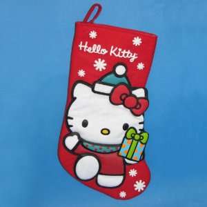   Kitty and Present Applique Christmas Stockings 19