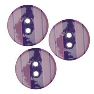  Fashion Button 3/4 Confetti Stripe Purple By The Package 