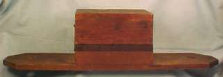 Antique Wooden Flax Comb Hetchel Carding Tool with Lid Linen Cloth 