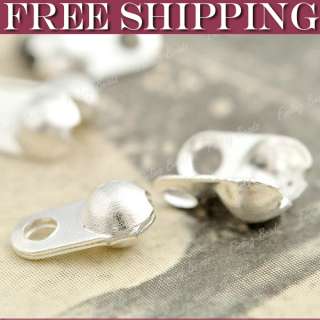 160pcs FREE SHIP Silver Bead Tips Terminators Iron wholesale Fit 