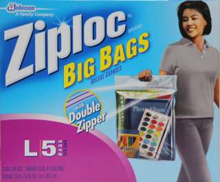   Bags L 5 Bags 3 Gallon 15 IN x 15 IN (38.1cm x 38.1cm) Double Zipper