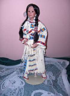 Native American Doll SEVEN ELK Judy Belle Box Stand  