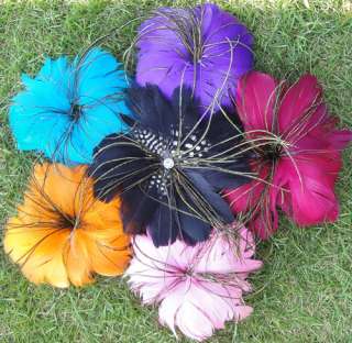 HOT! 20pcs manual feather flower headdress&brooch  