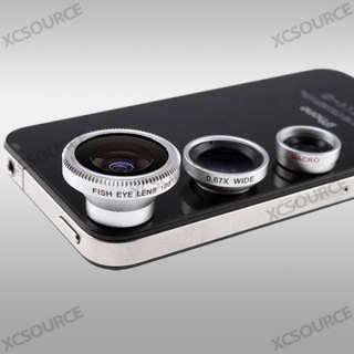 Fisheye Lens + Wide Angle Micro Lens Camera Kit for iPhone 4S GALAXY 