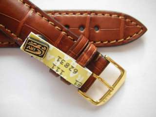 Rios1931 genuine alligator skin thick Cognac watch band  