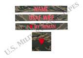 Military Name Tapes U.S. Air Force ABU USAF Wife Tape, Name Tape 