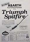 1964 64 Abarth Triumph Spitfire ORIGINAL Vintage Ad CMY STORE 5 