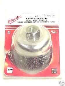 NEW MILWAUKEE ANGLE GRINDER 4 CRIMPED CUP WIRE BRUSH  