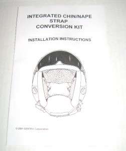 Gentex Flight Helmet Integrated Chin Nape Strap Conversion Kit Black 