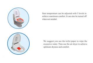 Bathroom Bio Washlet Elongated Heated Bidet Toilet Seat with air dry