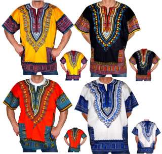 Dashiki Hemd Afrika Style Afro Hemd Unigröße 4 Farben  
