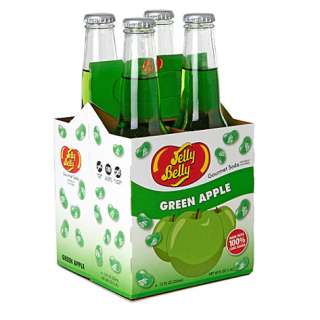 Pack of four Green Apple soft drinks 355ml   JELLY BELLY   EXCLUSIVE 