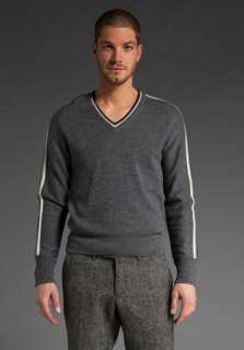 GANT BY MICHAEL BASTIAN V Neck Sweater in Grey at Revolve Clothing 