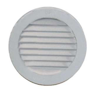 Master Flow2 in. Resin Circular Mini Wall Louver Vent in White (6 Pack 
