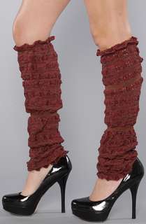 Free People The Pucker Crochet Legwarmer in Berry  Karmaloop 