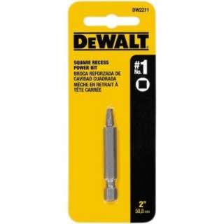 DEWALT #1 Square Recess Power Bit DW2211 Z at The Home Depot 