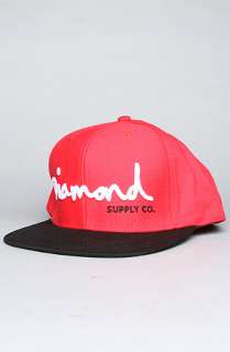 Diamond Supply Co. The OG Logo Snapback Cap in Red Black White 