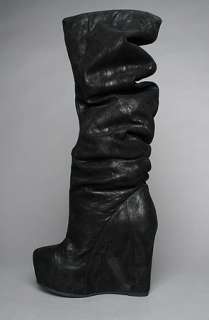 Jeffrey Campbell The Comma Boot in Black Nylon  Karmaloop 