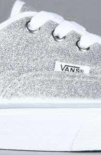 Vans Footwear The Authentic Sneaker in Silver Glitter : Karmaloop 