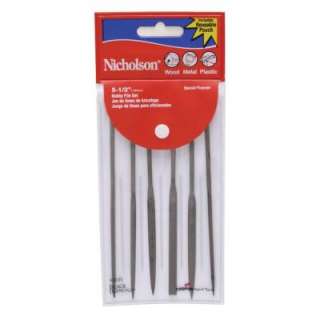 Nicholson 5 1/2 In. 6 Piece Assorted Hobby/Craft Mini File Set 42030L 