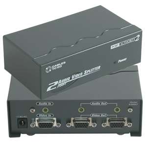 Cables To Go 2 Port UXGA Monitor Splitter/Extender With Audio at 