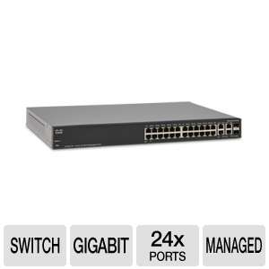 Cisco SRW224G4P K9 NA SF 300 24P 24 port 10/100 PoE Managed Switch 