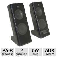 Logitech X 140 2.0 Speakers   2 Channels, 5 Watts RMS, AUX In, Volume 