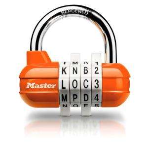 Master Lock Set Your Own Combination 4 Dial Word Combination Lock 