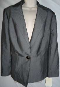 Jones New York Suit Blazer NWT 16W 16 Wide Gray Charcoal  