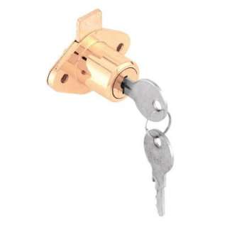 Prime Line Drawer and Compartment Lock, Brass R 7076 at The Home Depot