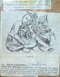 OSKAR KOKOSCHKA Signed 1931 Original Lithograph  