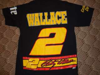 Rusty Wallace #2 Miller Lite Nascar Racing VINTAGE Shirt Black Size XL 
