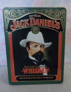 Jack Daniels Tennessee Whiskey large tin metal box Rich Mellow 11x8 