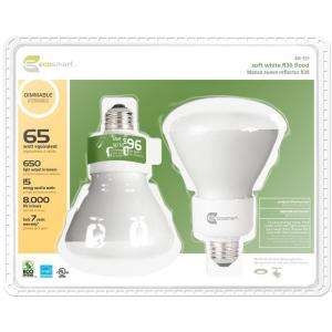 EcoSmart 15 Watt (65W) Dimmable CFL Light Bulbs (2 Pack) (E 