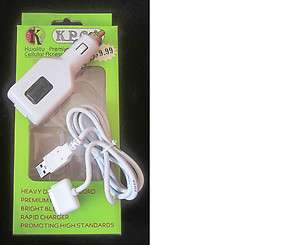   USB Car Charger + Cable for iPod iPhone 2G 3G 3GS 4G White Ship Free