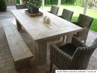 Gartentisch Holz Esstisch Bauholz Tisch geoelt Herstellung jeder 