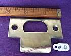 OLD ANTIQUE VINTAGE SOLID BRASS MORTISE LOCK & DOOR LATCH PLATE KEEPER 