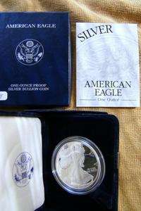   American Proof Silver Eagle Coin, In Original Mint Packaging with COA