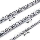 6mm 10 40 Silver Tone Mens Stainless