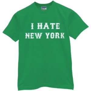 Hate New York t shirt red jersey sox boston funny new  