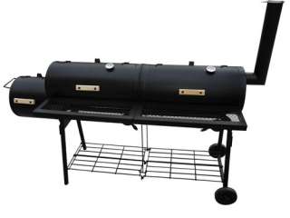 Doppel Grillbox Smoker BBQ Grill Grillwagen Barbecue  