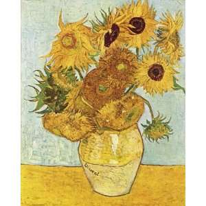 Vincent Van Gogh   Zwölf Sonnenblumen In Einer Vase Poster Kunstdruck 