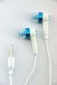 Earphone In ear Headphone For  Mp4 white with blue  