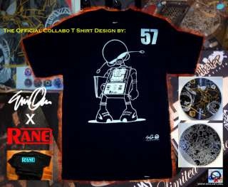 RANE TTM 57SL DJ ROBOT Black Tshirt by ERIC ORR Signed  