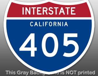 Interstate 405 Highway Sign Sticker   decal bumper fwy   