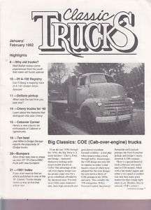 Classic Trucks, 1 2/92, Cab over engine trucks  