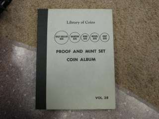   PRISTINE  LIBRARY OF COINS PROOF & MINT SET COIN ALBUM ID#N691  