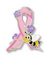 Breast Cancer Ribbon Bumble Bee Insect Lapel Pin New  